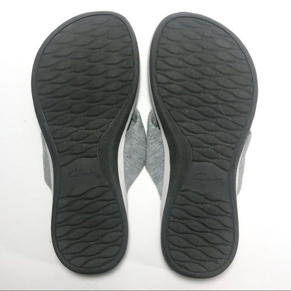 CLARKS Cloudsteppers Arla Glison Sandals Gray - Picture 7 of 8